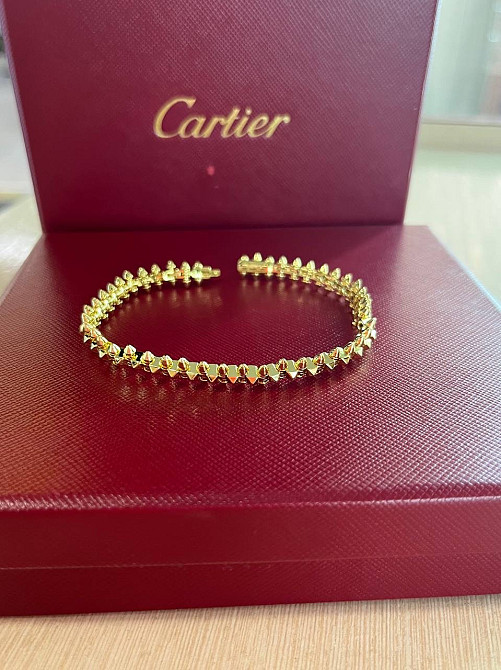 Браслет Cartier  Подвижные зубчики  Лимонное золото Одесса - изображение 2