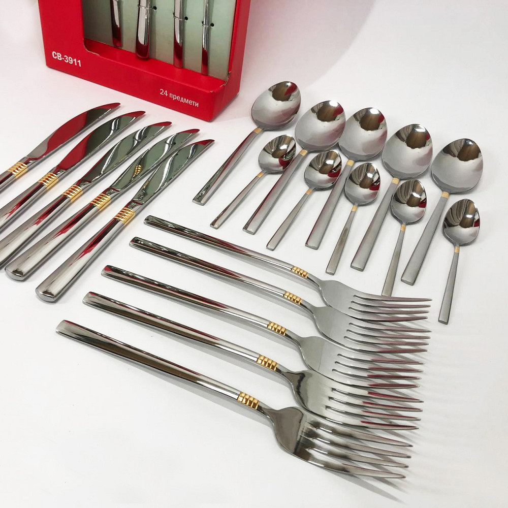 Набір столових приладів 24 предметів Con Brio CB-3912 KV-60 Львів - фото 10