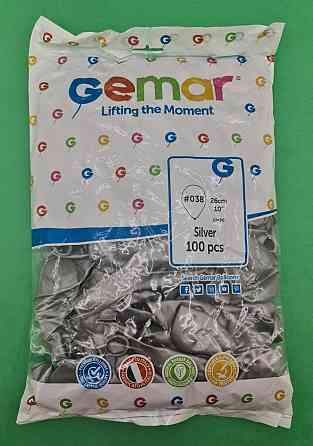 Повітряні кулі сталевий металік 10" (25 см) Gemar 100 шт (1 пач.) Харків