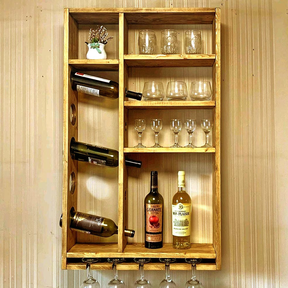 Настінна винна полиця "Ноторо" сієна Миколаїв - фото 1