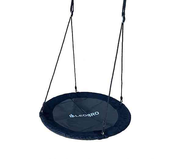 Гойдалка гніздо підвісна садова LEOBRO 110 см (чорна) (SW110-BLACK) Київ