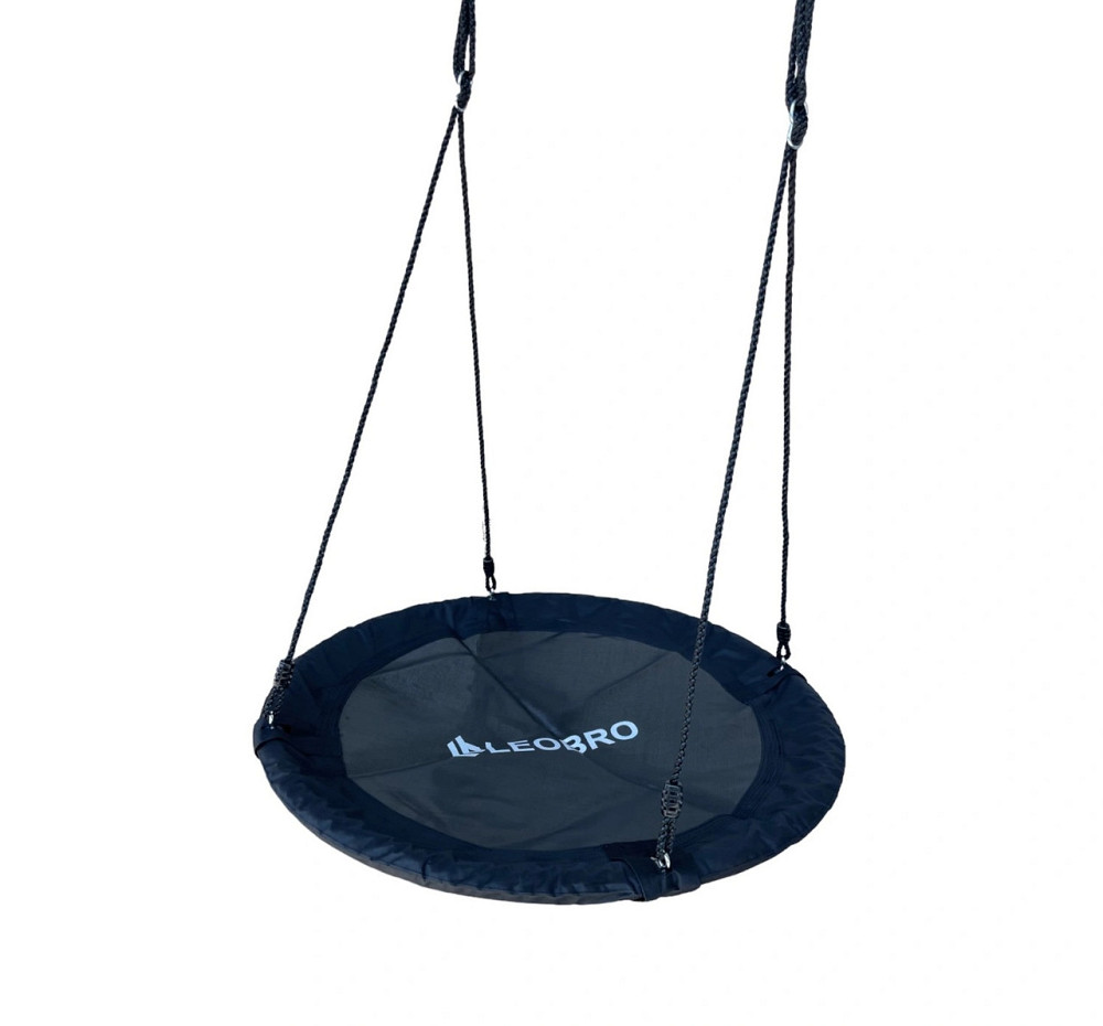 Гойдалка гніздо підвісна садова LEOBRO 110 см (чорна) (SW110-BLACK) Київ - фото 1