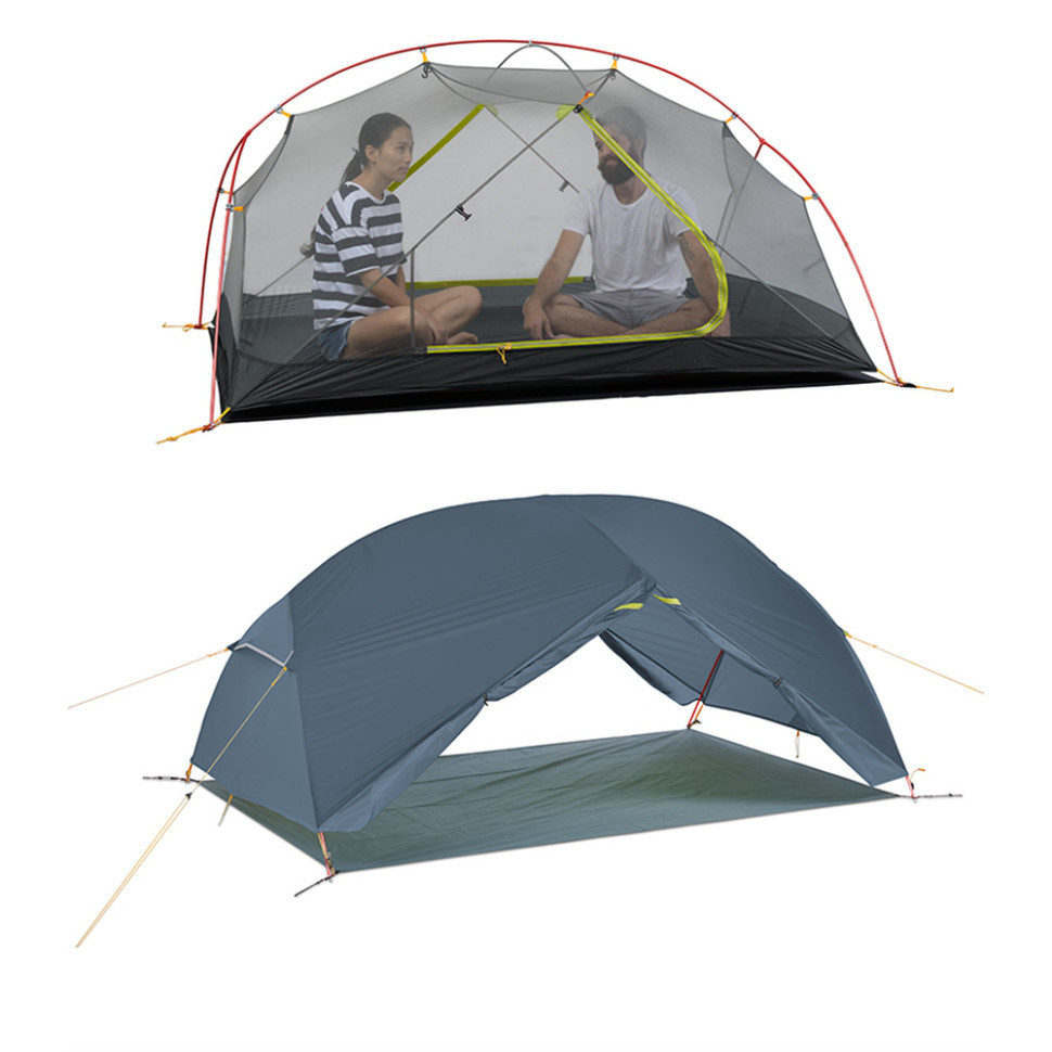 Намет двомісний легкий Naturehike Mongar UL NH19M002-J (Темно-синій) Київ - фото 6