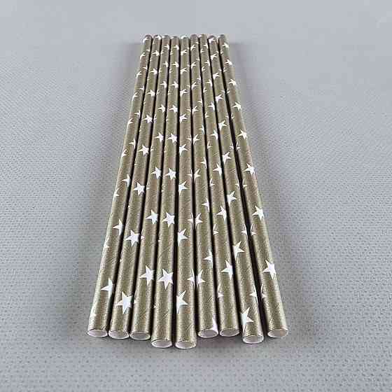 Соломка трубочка бумажная Ø 5 мм 20 см 