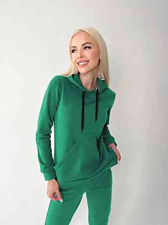 Жіночий спортивний костюм на флісі "Impuls" оптом | Норма | Розпродаж моделі Зелений, 42-44 Київ