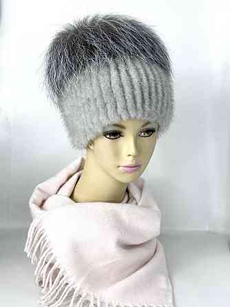 Жіноча норкова шапка кубанка Джесіка Сірий Харків