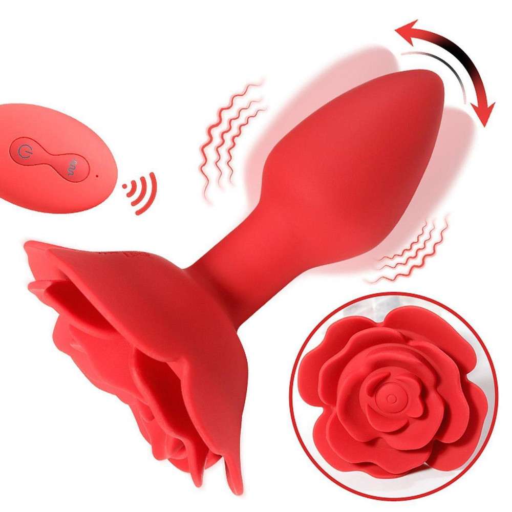 Анальна пробка - Rose Rotating Anal Plug Sex Aura Київ - фото 10