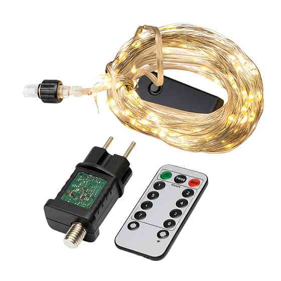 Гирлянда Конский хвост 3 м 20 линий на 600 led лампочек на медном проводе от сети Желтая 1733015Y SBR Киев