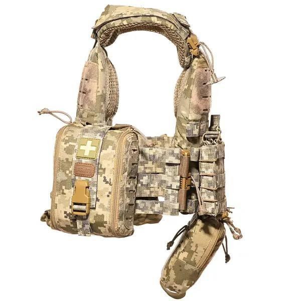 Тактический комплект плитоноски М7 с 7 подсумками (без плит) Пиксель Винница - изображение 3