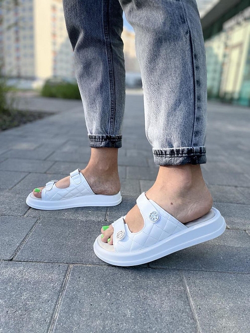 Edan Instruments Шльопанці жіночі EDAN 777 білі (літо, шкіра натуральна) (5134) Коломия - фото 2