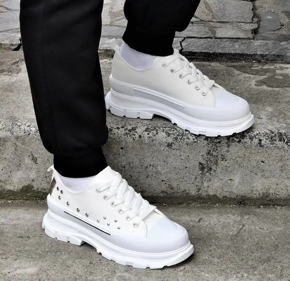 Женские Кроссовки Кеды на Танкетке Белые Слипоны Мокасины на Платформе (размеры: 36,37,38,39,40,41) - 33-2 Днепр - изображение 1