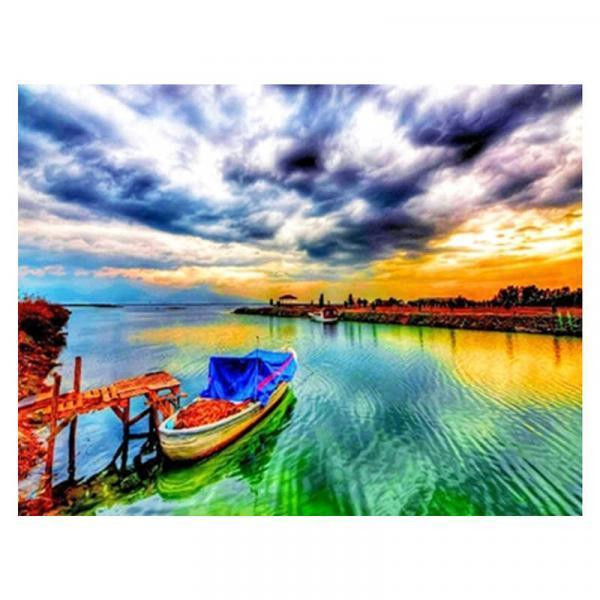 Алмазна мозаїка TK Group Пристань на заході сонця розмір 40х30см (GB74979) Чернігів - фото 1