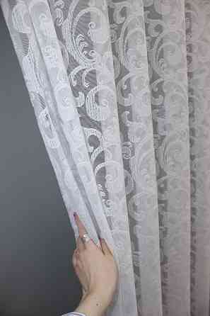 Тюль VR-Textil 1421т Преміум Жакард Білий 400х270 см (42-0865) Київ