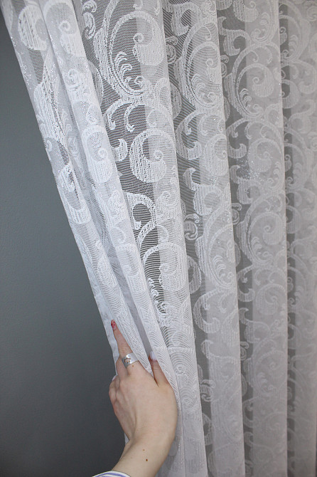 Тюль VR-Textil 1421т Преміум Жакард Білий 400х270 см (42-0865) Київ - фото 4