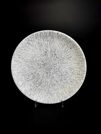 Обеденная керамическая тарелка с фактурным узором 20.5 см Коломия