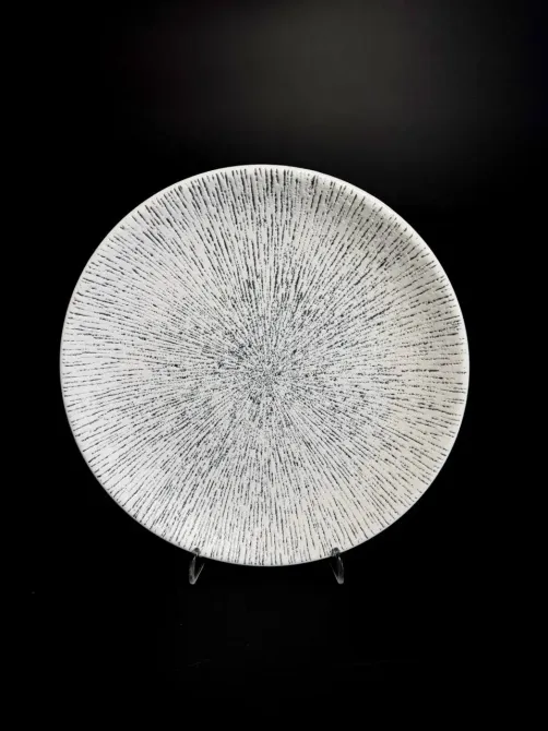 Обеденная керамическая тарелка с фактурным узором 20.5 см Коломия - фото 1