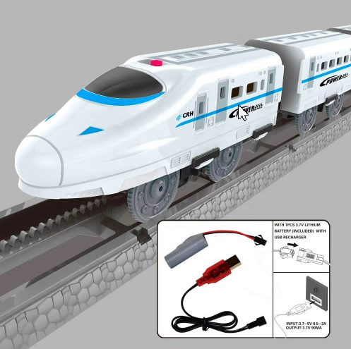 Іграшкова залізниця, дитяча з поїздом на батарейках 4хAAA для хлопчиків і дівчаток, пластикова, велика 115х53х41 см Кам'янець-Подільський - фото 2