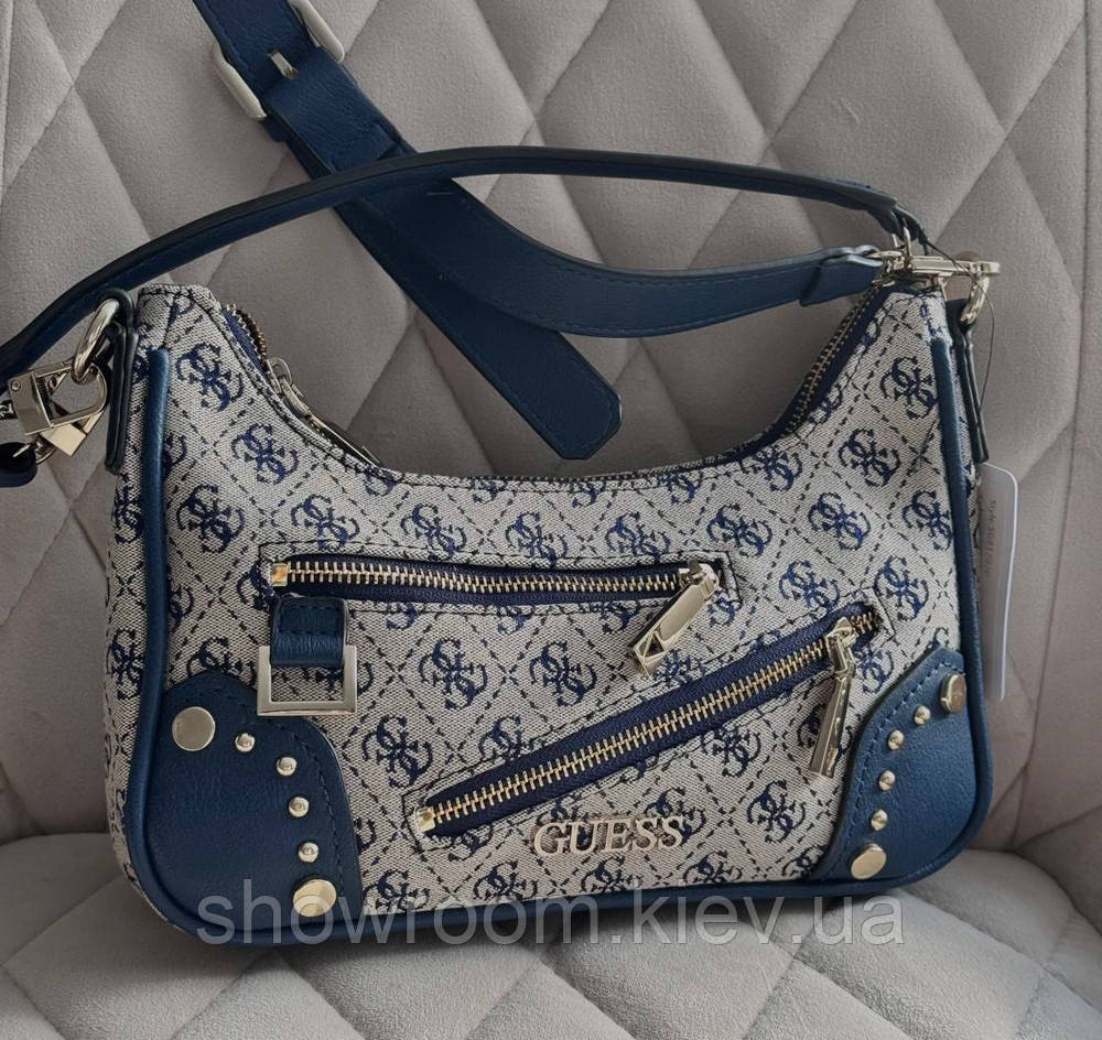 Комплектна жіноча сумка на плече Guess (812820) синя Київ - фото 1