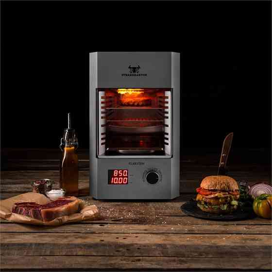Стейк-реактор 2.0 - версия из нержавеющей стали - гриль для помещений, высокотемпературный гриль 1600 Вт, 850 Ровно