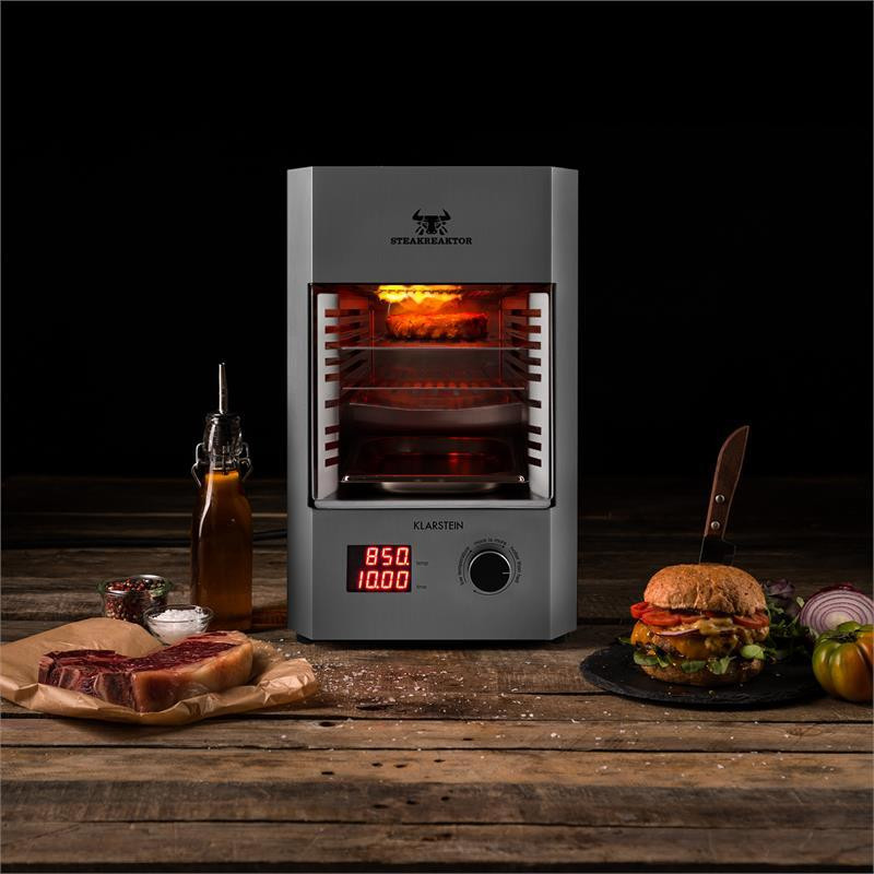 Стейк-реактор 2.0 - версия из нержавеющей стали - гриль для помещений, высокотемпературный гриль 1600 Вт, 850 Ровно - изображение 2