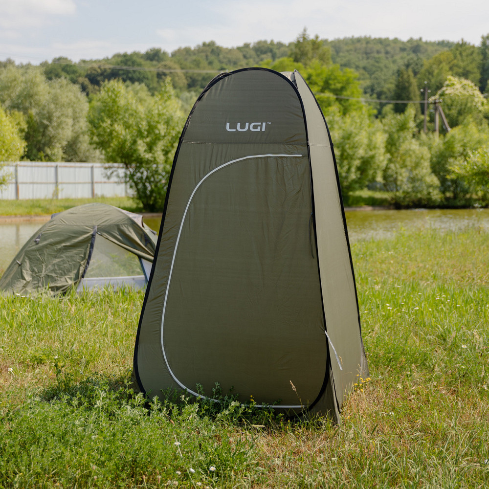 Намет душ-туалет для кемпінгу автомат 120×120×190 (см) тент для душу та туалету туристичний LU-015DGR Хакі Коломия - фото 10