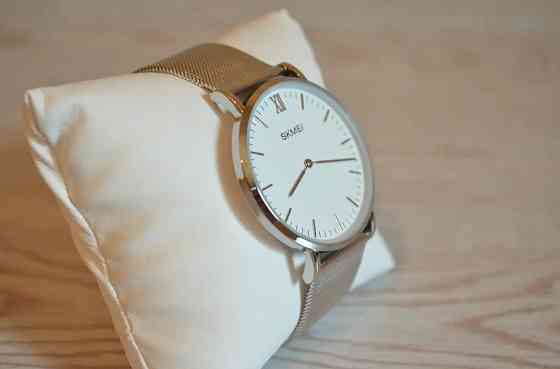 Кварцевые мужские часы Skmei 1181 Large серебристые Киев