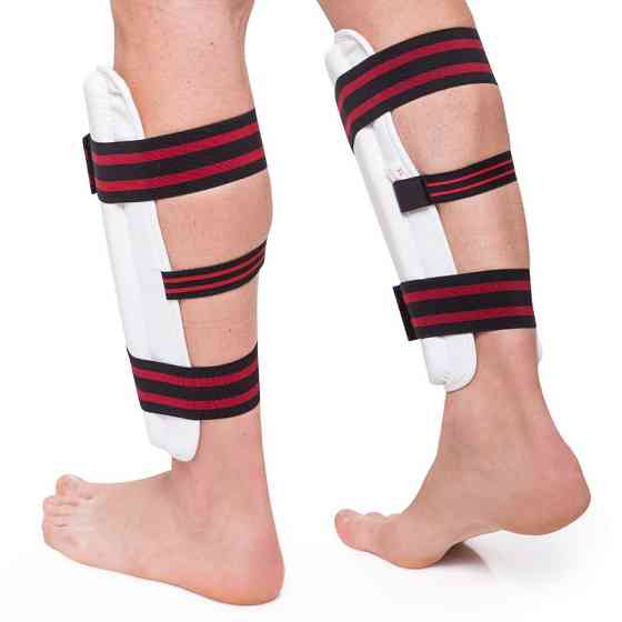 Защита голени для тхэквондо WTF BO-4081 размер S-XL белый Защита для боевых искусств Киев