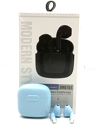 Навушники бездротові версія bluetooth 5.0 розмір кейсу 4,5*2*4 см Блакитний (C 55269) Чернігів - фото 4