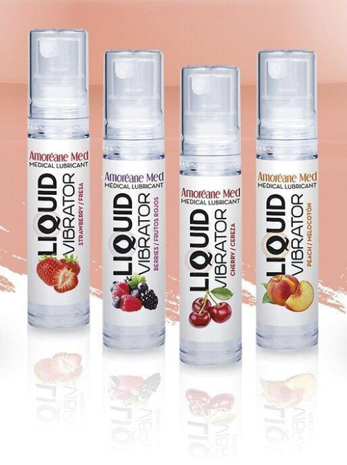 Стимулирующий лубрикант от Amoreane Med: Liquid vibrator - Peach ( жидкий вибратор ), 10 ml Sex Aura Киев - изображение 2
