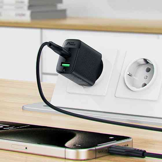 Мережевий зарядний пристрій ACEFAST A78 PD20W GaN charger Black 6974316283256 Одеса