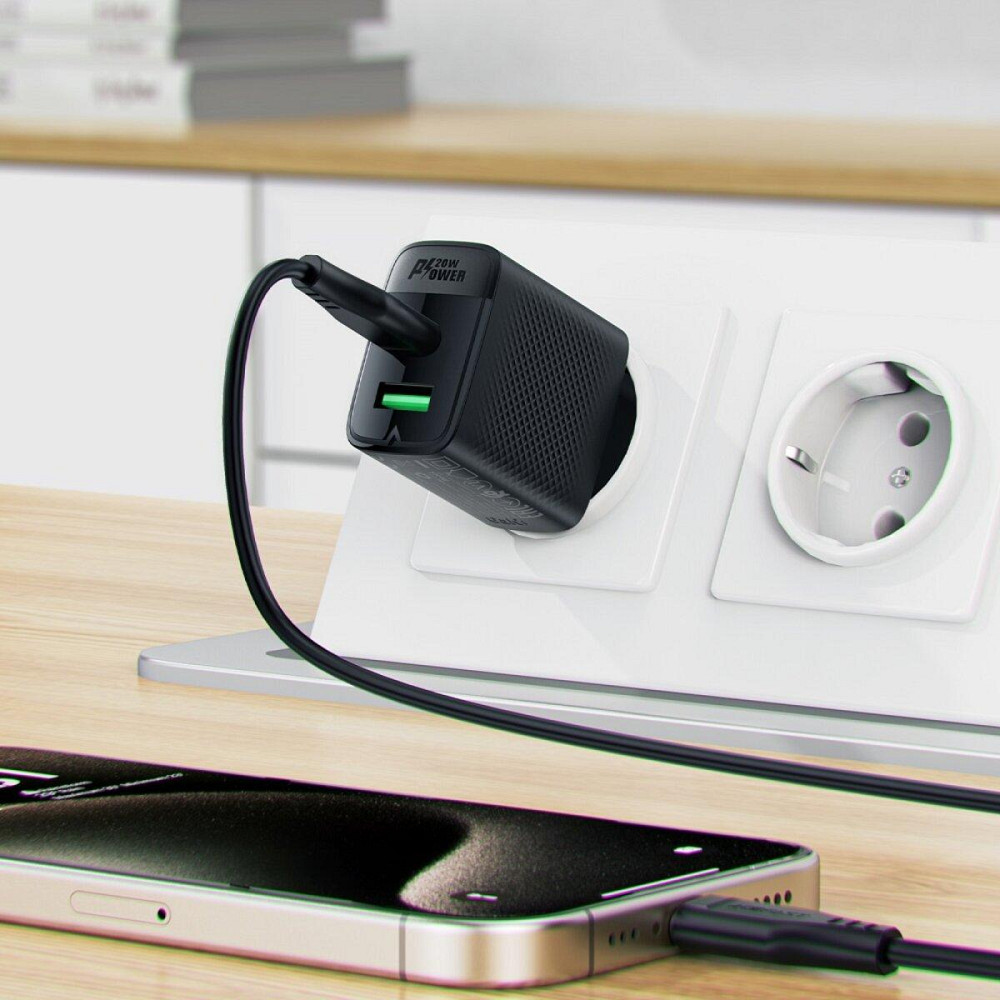 Мережевий зарядний пристрій ACEFAST A78 PD20W GaN charger Black 6974316283256 Одеса - фото 5