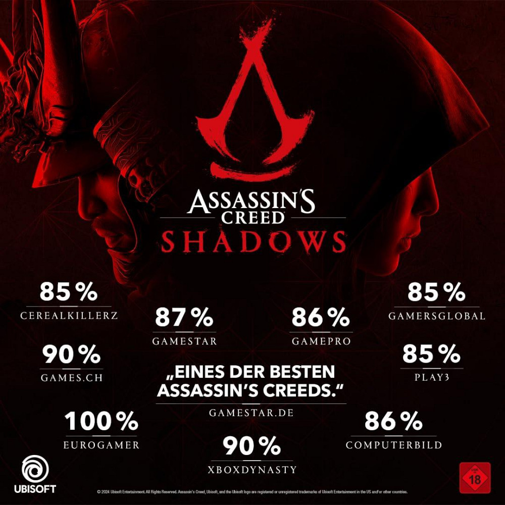 Гра Assassin's Creed Shadows Limited Edition PS5 німецька ексклюзив Amazon обмежене видання DLC Sekiryuu Pack Київ - фото 5