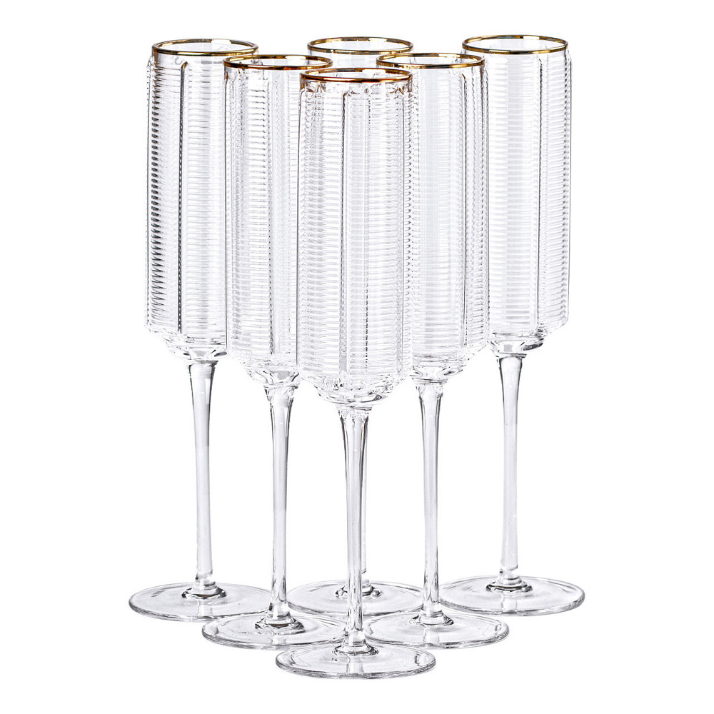 Бокалы для шампанского, 300 мл, набор из 6 штук HP-16-14 Киев - изображение 1