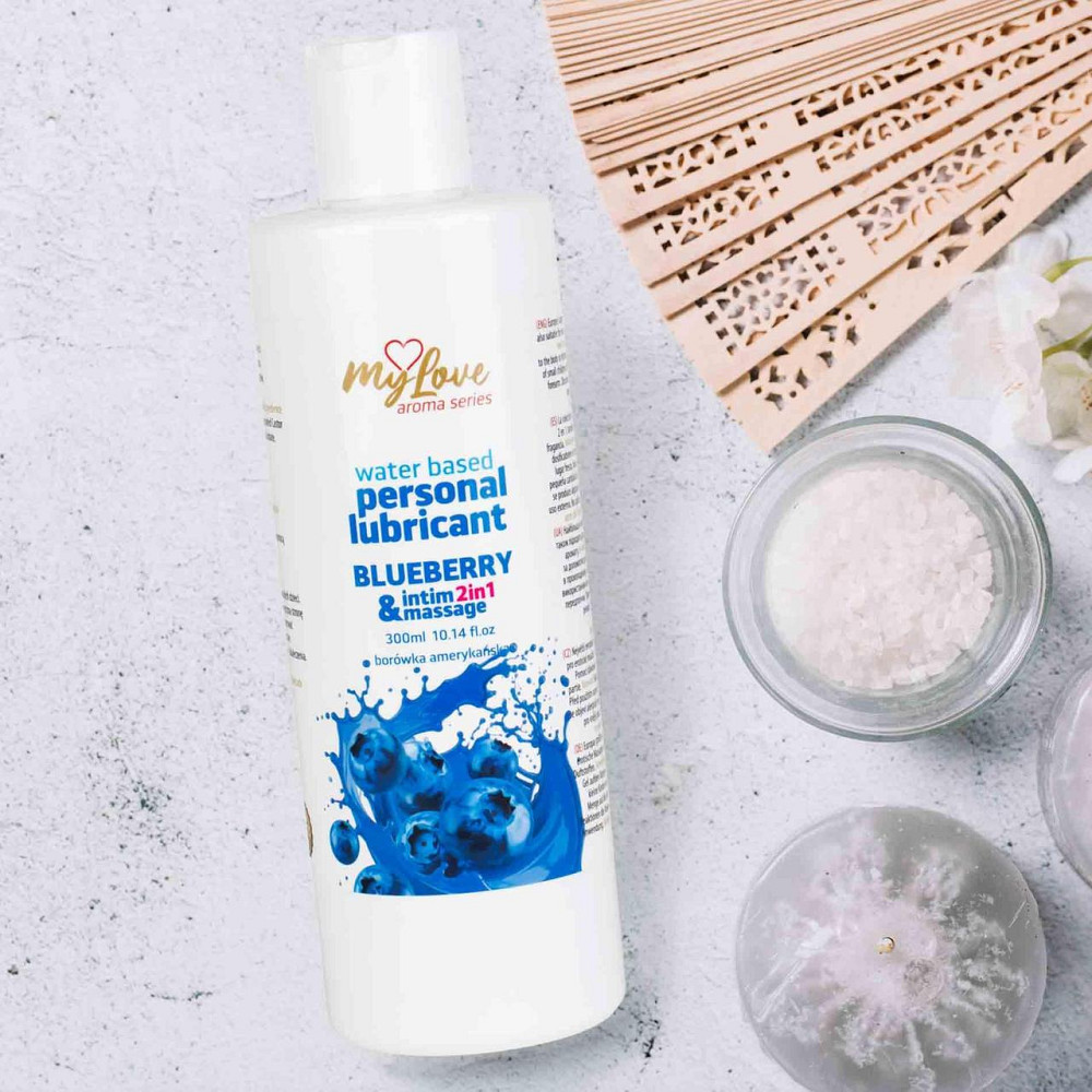 2в1 лубрикант та масажний гель - MyLove Aroma Series Intim&Massage Blueberry, 300 мл Sex Aura Київ - фото 3