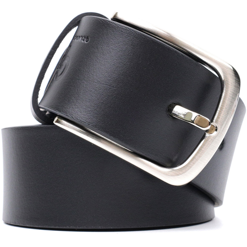 Стильный ремень под джинсы из натуральной кожи GRANDE PELLE 11684 Черный Киев - изображение 7