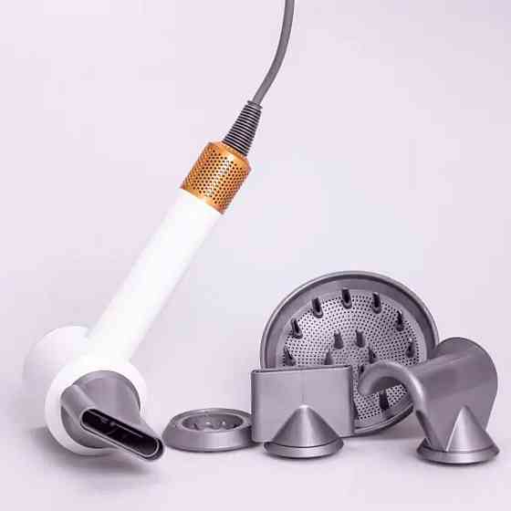 Фен стайлер для волосся 5 в 1 Supersonic Premium 1600 Вт 5 насадок 3 режими швидкості Білий PH770W Київ