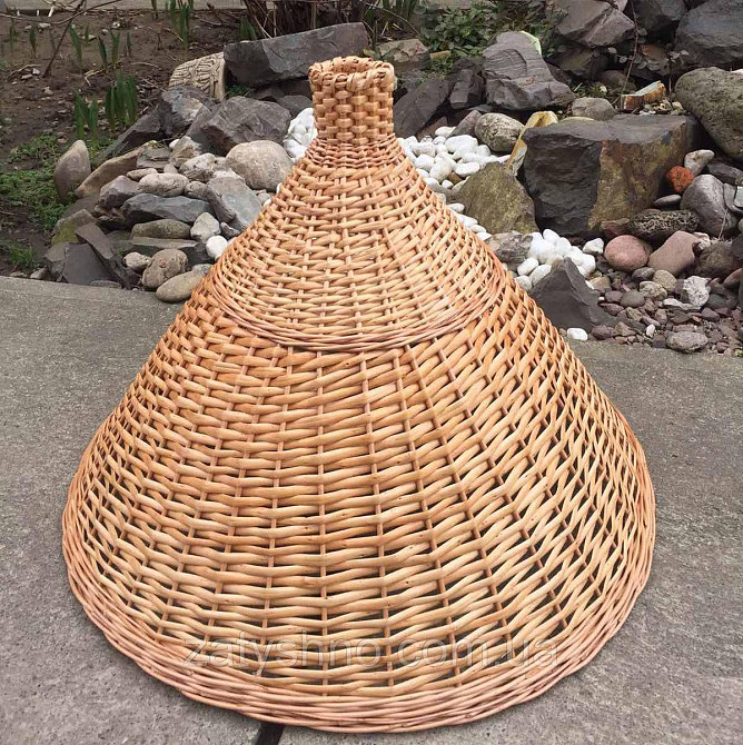 Конусна люстра плетена | люстра з лози /плетена люстри в кафе Київ - фото 2