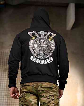 Милитари Худи Valhalla black РП7411 Одесса