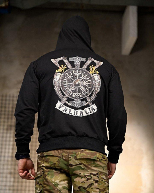 Милитари Худи Valhalla black РП7411 Одесса - изображение 3