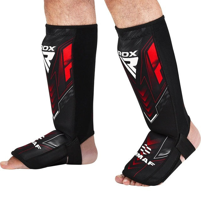Щитки для голени и стопы RDX NEOPRENE черные M защита для единоборств, тренировок и спаррингов Киев - изображение 3