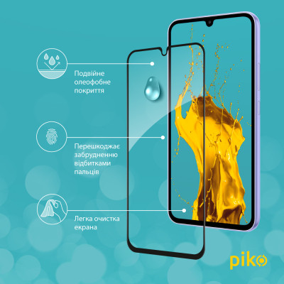 Стекло защитное Piko Full Glue Samsung A34 5G Black (1283126559846) Винница - изображение 4