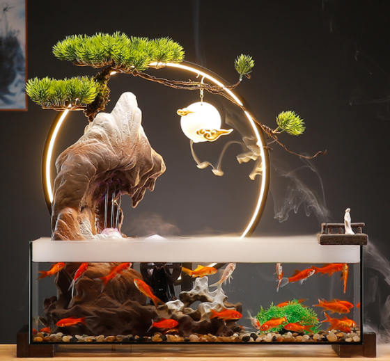 Акваріум Декоративний водоспад кімнатний 49х60 см ВЕЛИКИЙ, Акваріум підставка для зволожувача повітря Кременчук