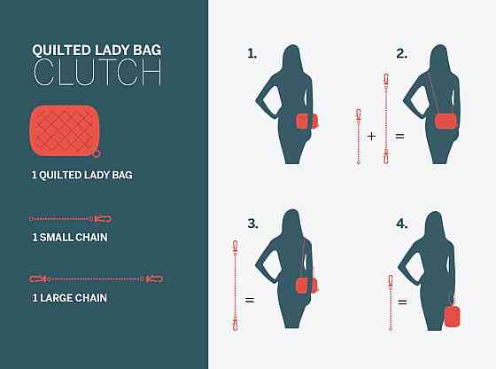 Клатч-сумка на молнии Ogon Quilted ledy bag (20.5 х 12.5 см) Платиновый Киев