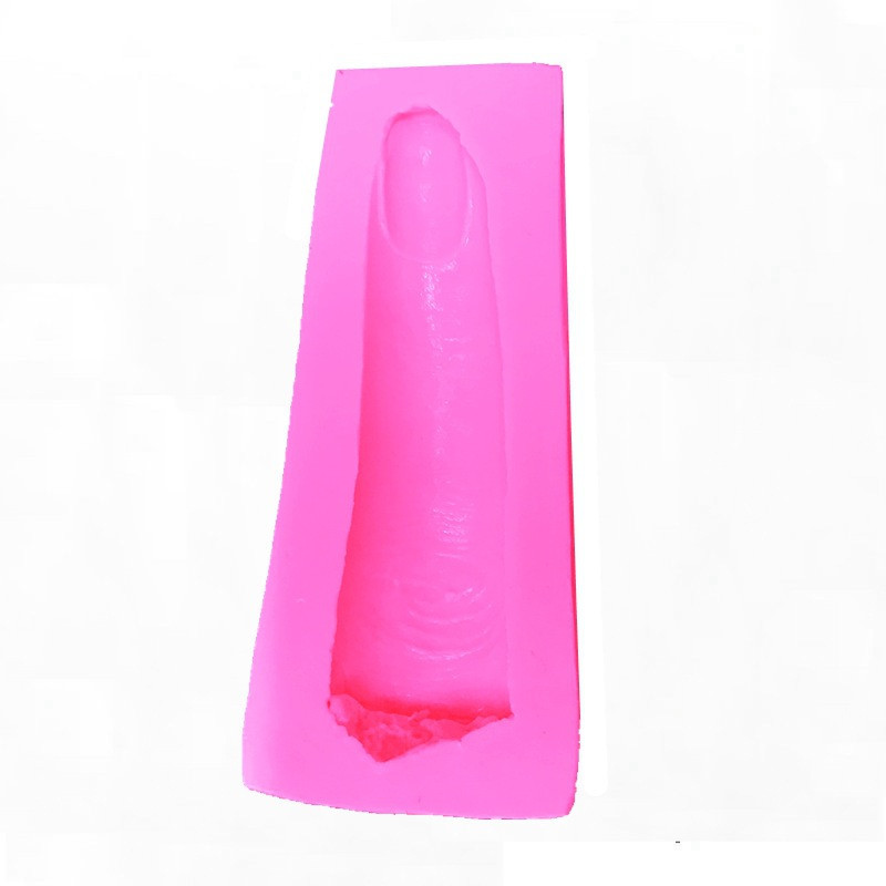 Молд силіконовий Палець 65 мм рожевий Київ - фото 7