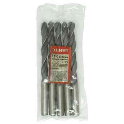 Свердло Зеніт HSS по металу 11.0х142 мм (5 шт) (30300110) Вінниця