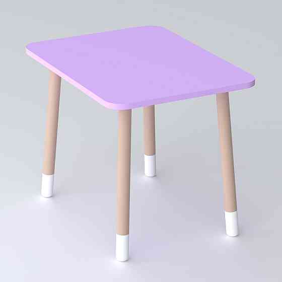 Дитячий прямокутний столик 46х60х45, стіл для дитячої кімнати від 1 року, фіолетовий Київ