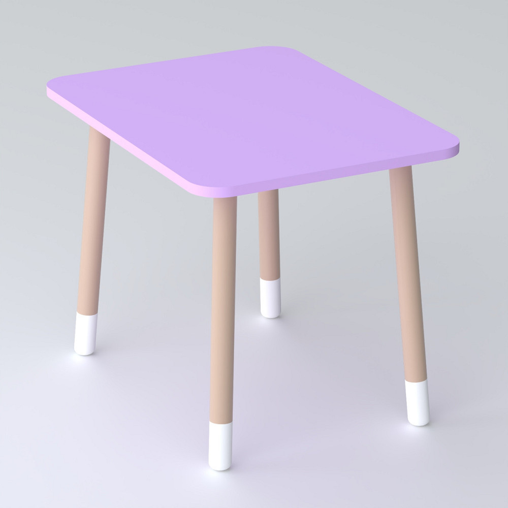 Дитячий прямокутний столик 46х60х45, стіл для дитячої кімнати від 1 року, фіолетовий Київ - фото 1