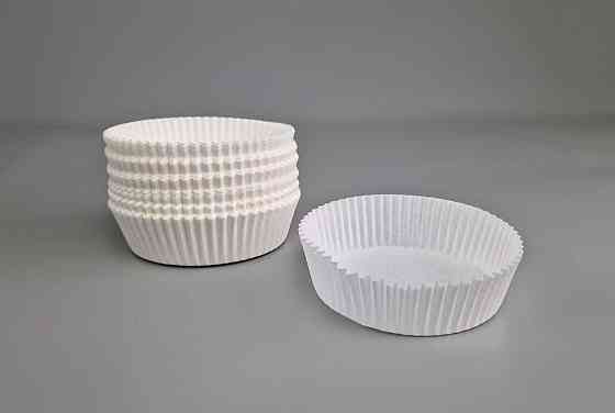 Тартолітка для кексів 10А кругла біла D80 H25 (100 шт.) (1 уп.) Харків