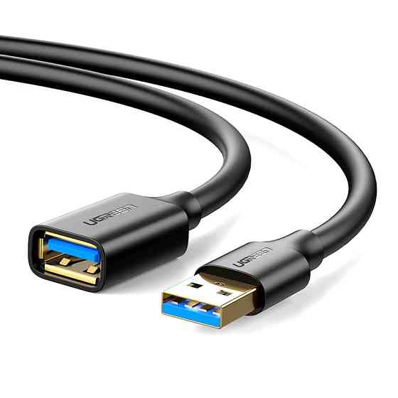 Кабель продовжувач USB 3.0 AM-AF, 3м, Connector gold-plated Чорний, US129 Ugreen Вінниця
