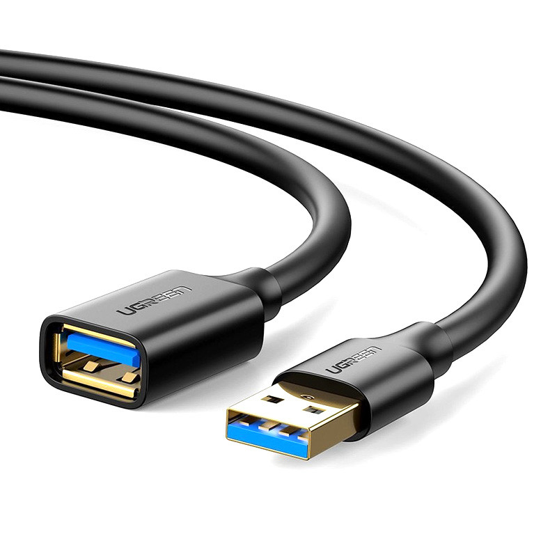 Кабель продовжувач USB 3.0 AM-AF, 3м, Connector gold-plated Чорний, US129 Ugreen Вінниця - фото 1